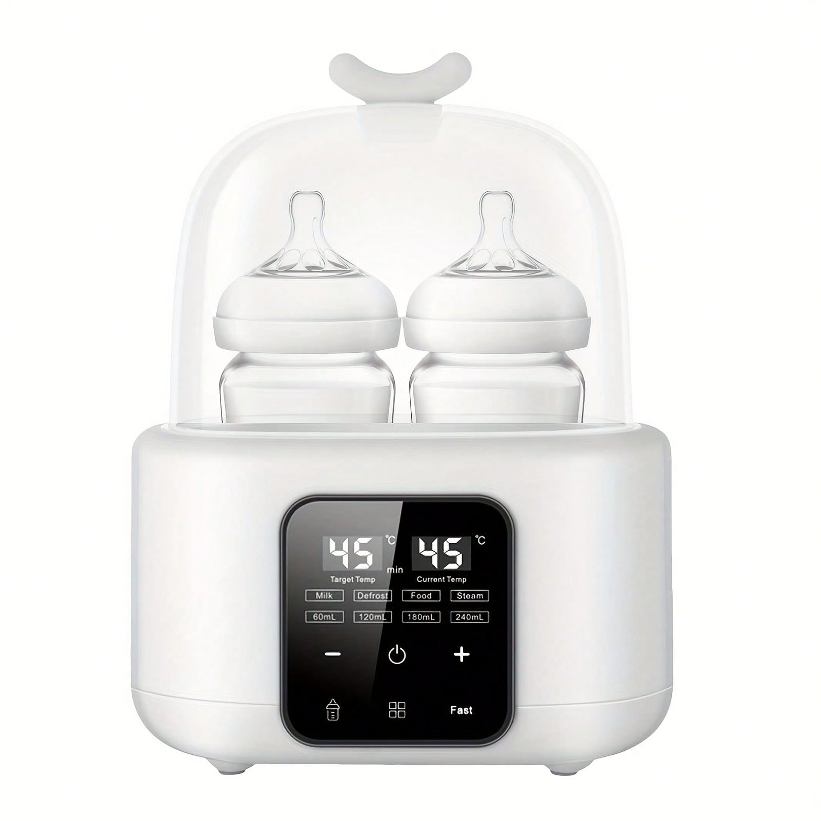 Baby Food Warmer - 6-in-1 高速哺乳瓶ウォーマー - タイマー機能付き／温度調節可能／自動電源オフ機能、解凍／保温、粉ミルク／母乳／離乳食対応、クリスマス／新年ギフト、ホワイト