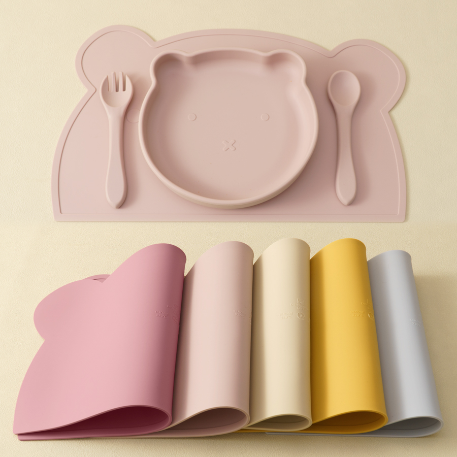 Baby Food Menu - 子供用シリコンテーブル,赤ちゃん用ディナープレート,フォーク,テーブルクロス,シート