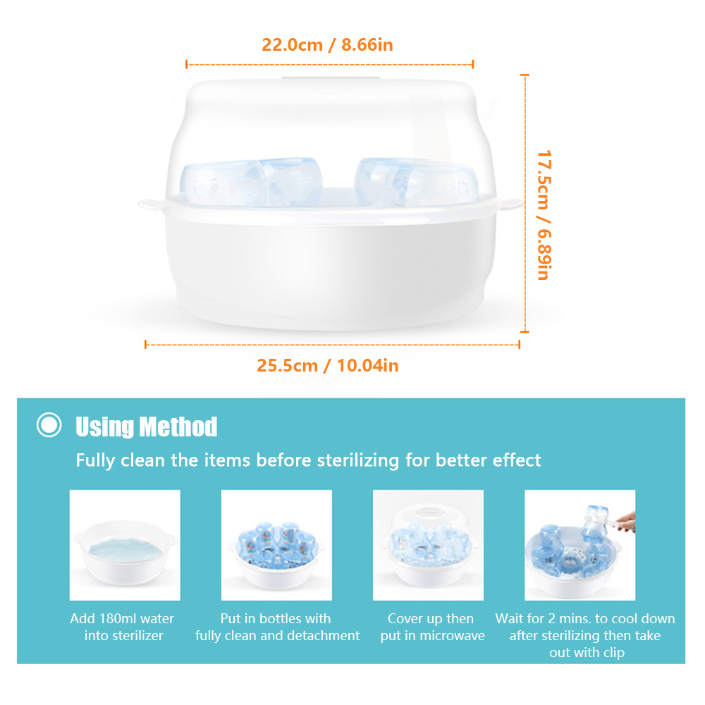 電子レンジボトル滅菌器,スチーム滅菌器,6つの哺乳瓶に適合, - Baby Food Warmer のレビューと価格