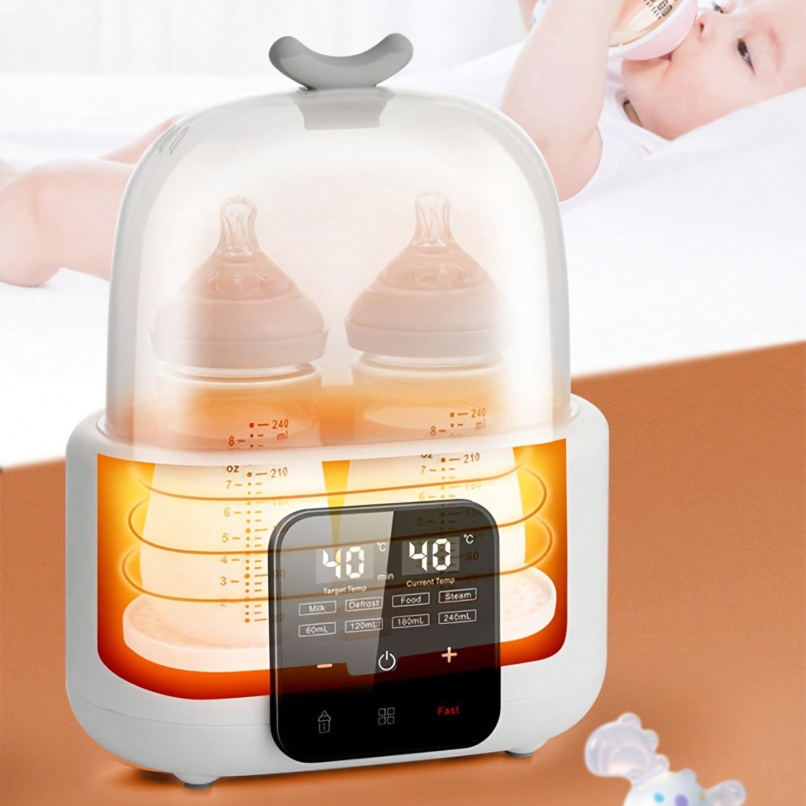 6-in-1 高速哺乳瓶ウォーマー - タイマー機能付き／温 - Baby Food Warmer のレビューと価格