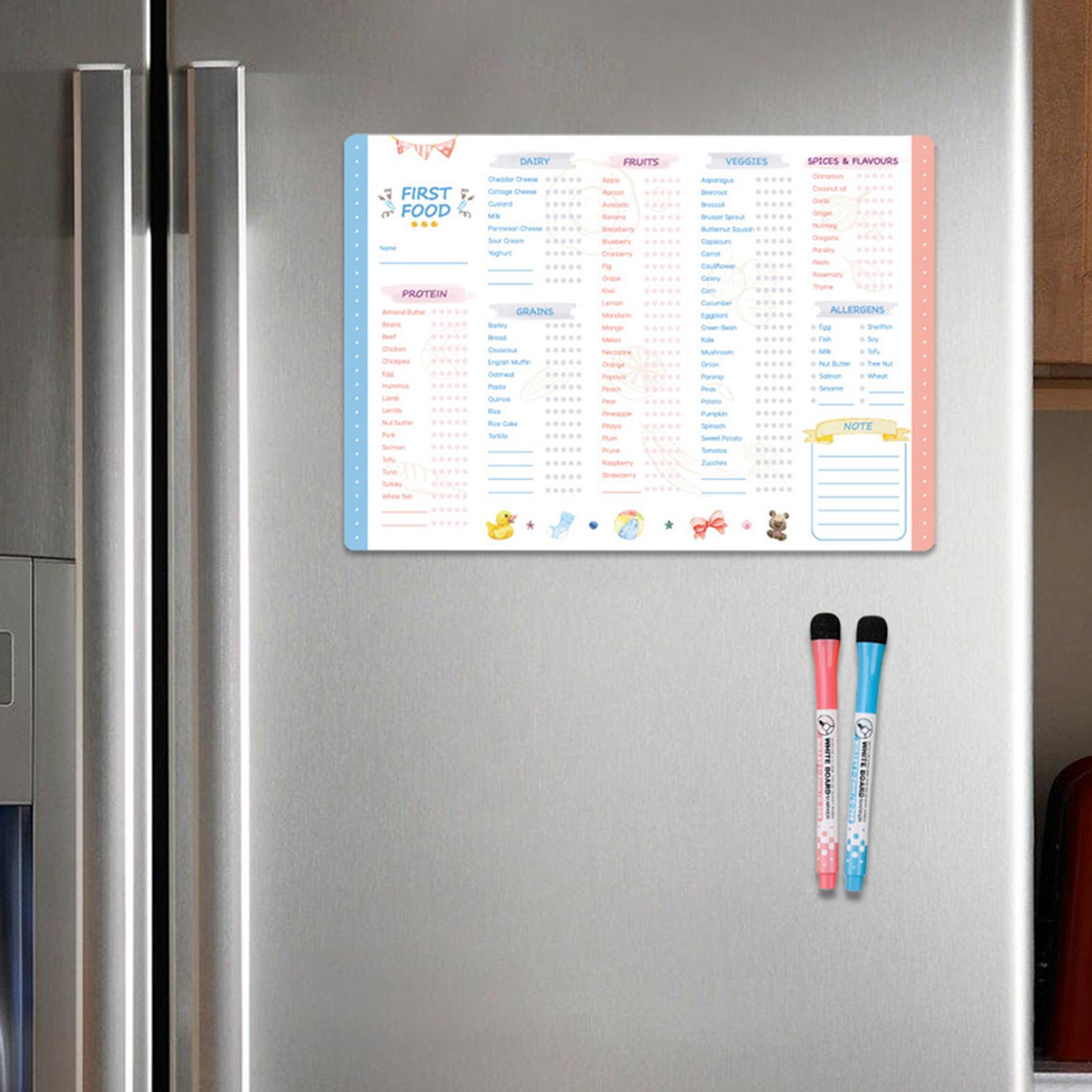 ベビーファーストフードチェックリスト 磁気で繰り返し使えるベ - Baby Food Menu のレビューと価格