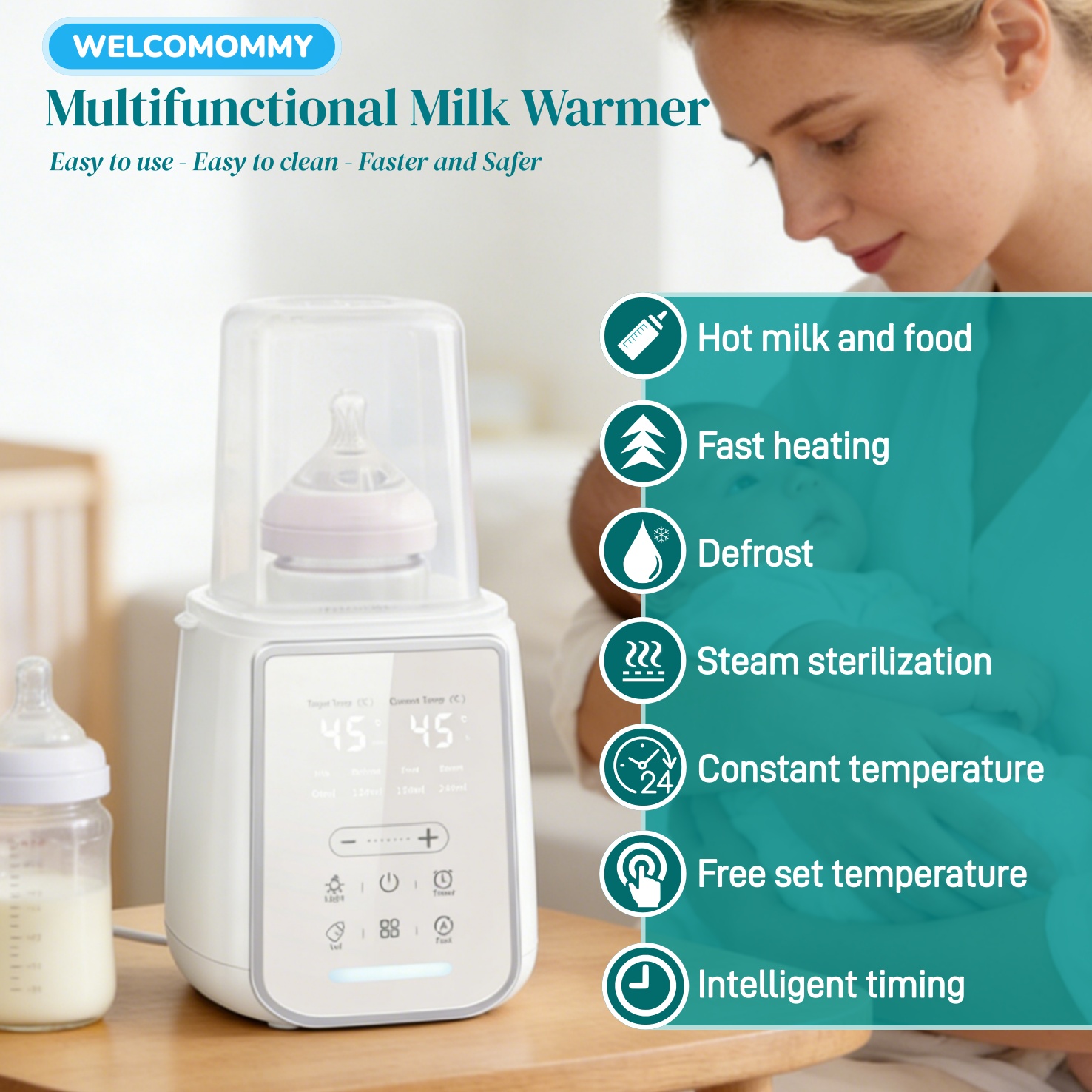 8in1 哺乳瓶母乳ウォーマー滅菌器多機能母乳&食品ヒーター - Baby Food Warmer のレビューと価格