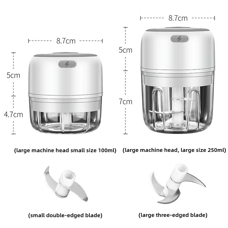 電動ミニガーリックチョッパー 100/250ML USB接続 - Baby Food Vegetables のレビューと価格