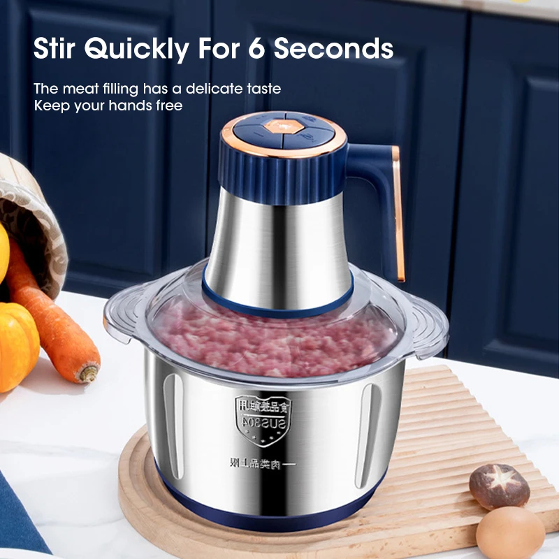 5L SUS304ステンレス製ボウル電動フードチョッパー多機 - Baby Food Vegetables のレビューと価格