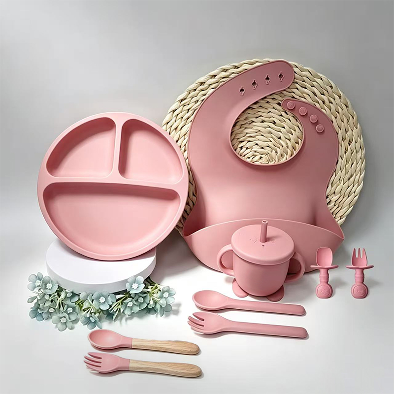 9点セットのシリコン製ベビー食器セット - 柔らかい素材で、 - Baby Food Menu のレビューと価格