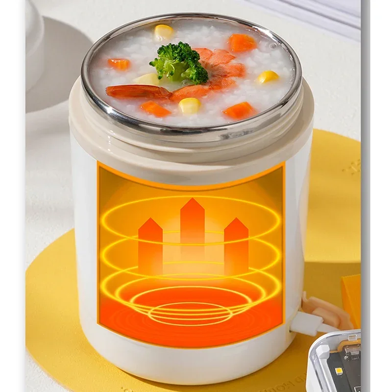600 ミリリットルポータブル USB 電気加熱弁当箱ステン - Baby Food Warmer のレビューと価格